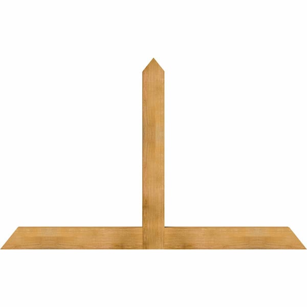 Ekena Millwork Portland Rough Sawn Timber Gable Bracket, Western Red Cedar, 84"W x 53"H x 4"D x 6"F, 15/12 Pitch GBW084X53X0406POR00RWR - main